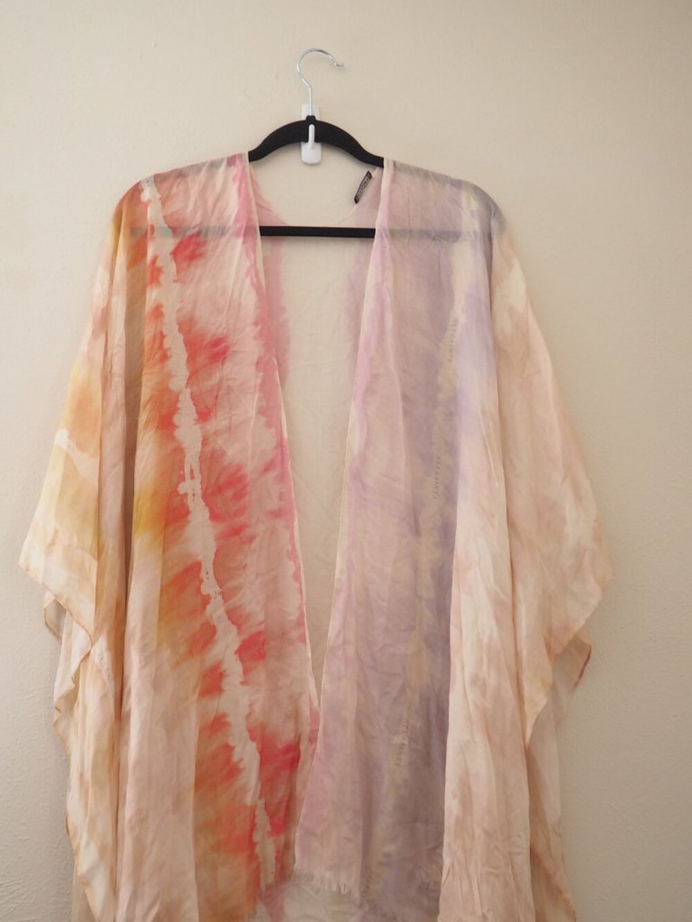 ALLSAINTS Ruana Tie Dye Cover Up in Rainbow - Picture 5 of 12